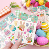 Wrapables Waterproof Temporary Tattoos for Children, 10 sheets Easter Eggs