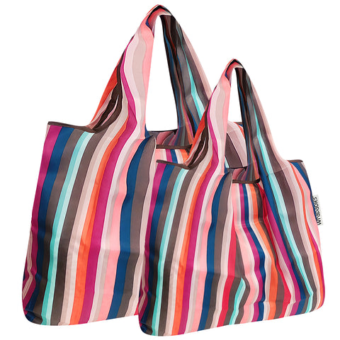 LOQI Travel Backpack & Bag (Set of 2), Travel Stars & Stripes