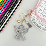 Wrapables Crystal Bling Key Chain Keyring with Tassel Car Purse Handbag Pendant, Angel