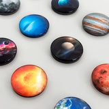 Wrapables Crystal Glass Magnets, Refrigerator Magnets for Office Whiteboards, Cabinets, Lockers (Set of 12), Planets