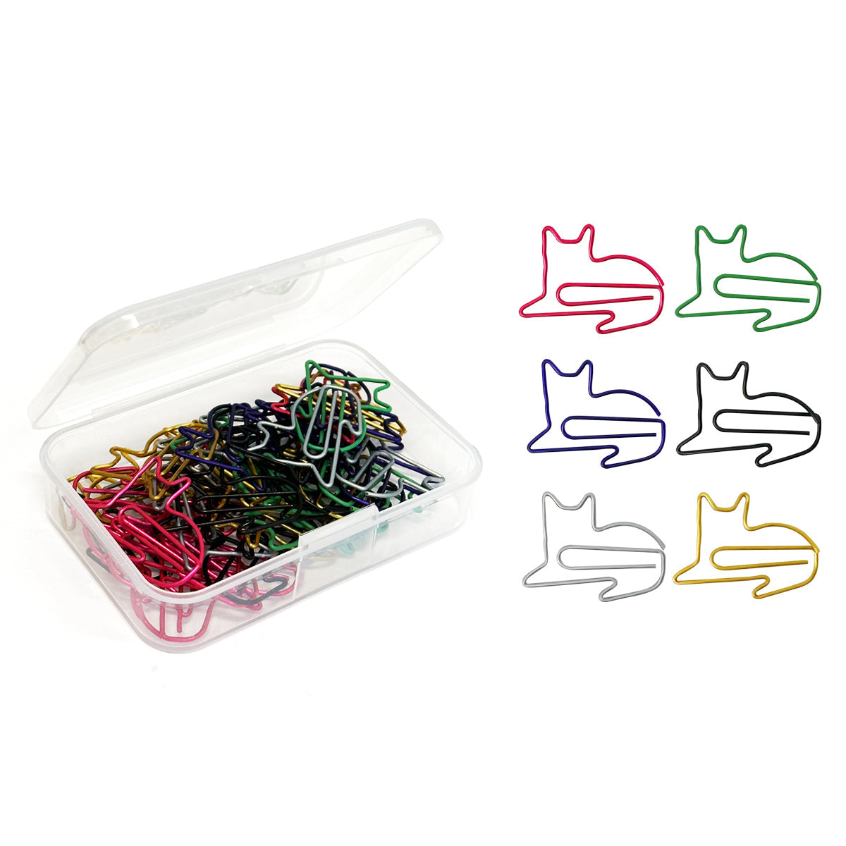 Wrapables Paper Clips Bookmarks for Office Home School (Set of 50), Cats