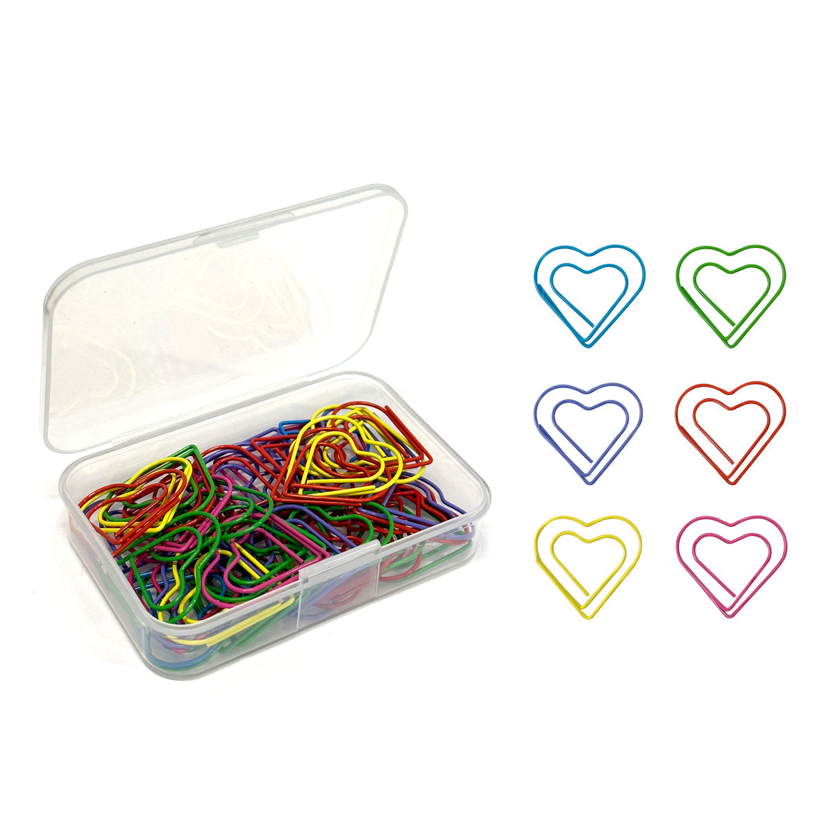 Wrapables Paper Clips Bookmarks for Office Home School (Set of 50), Hearts