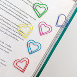 Wrapables Paper Clips Bookmarks for Office Home School (Set of 50), Hearts