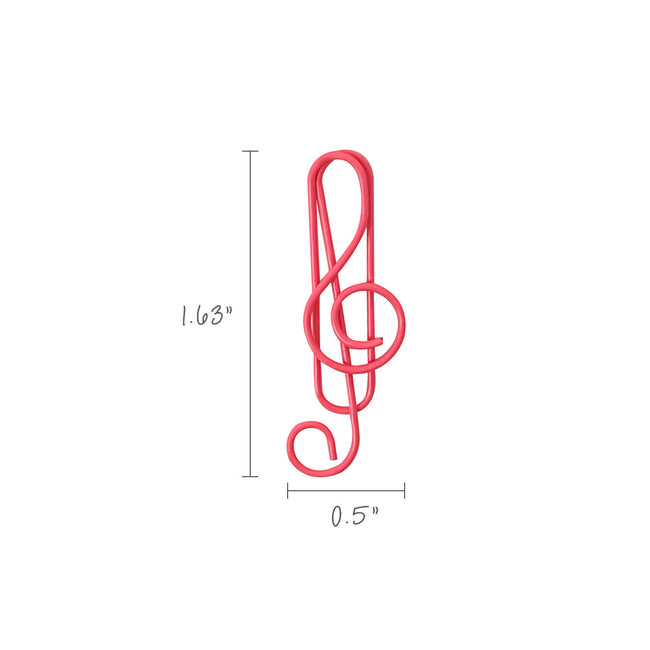 Wrapables Paper Clips Bookmarks for Office Home School (Set of 50), Treble Clef