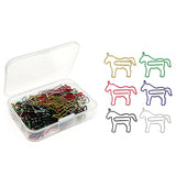 Wrapables Paper Clips Bookmarks for Office Home School (Set of 50), Horses