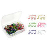 Wrapables Paper Clips Bookmarks for Office Home School (Set of 50), Elephants