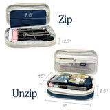 Wrapables Large Capacity Pencil Case, Expandable Pencil Pouch with School Supplies Set