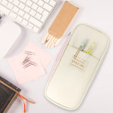 Wrapables Large Capacity Pencil Case, Expandable Pencil Pouch with 3 Washi Rolls