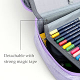 Wrapables Large Capacity 72 Slot Pencil Case for Colored Pencils, Stationery Pouch, Lavender