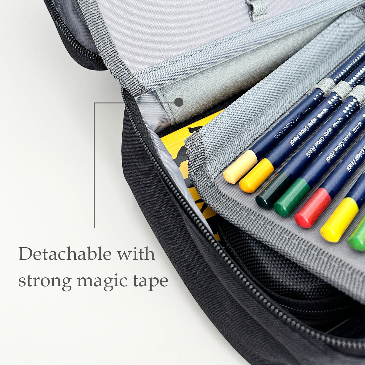 Wrapables Large Capacity Pencil Case, Expandable Pencil Pouch for Stationery Tools Navy