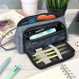 Wrapables Large Capacity Pencil Case, Portable Pencil Pouch for Stationery Office Supplies, Black