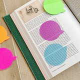 Wrapables Transparent Sticky Notes, Waterproof Self-Adhesive Memos for Home, School, Office (Set of 5), Speech Balloons