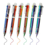 Wrapables Multi-Color 6-in-1 Retractable Ballpoint Pens for School, Office, Stationery (Set of 8), Bright