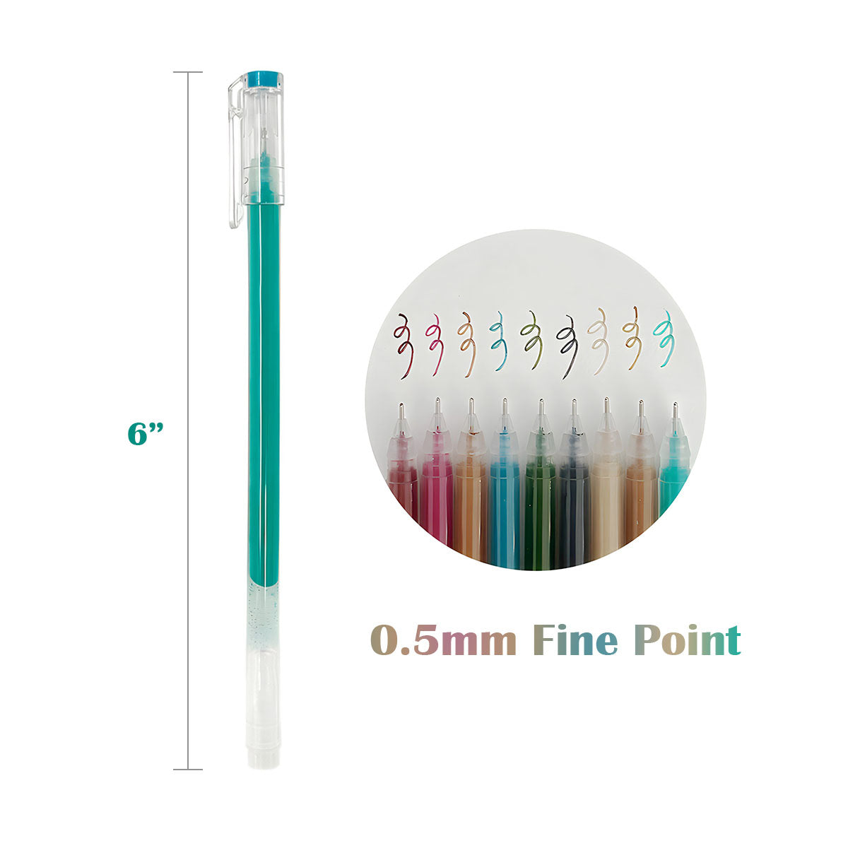  Cooapen Cute Colored Pens Galaxy Colorful Pens 0.5 mm Fine  Point Color Gel Ink Pens for Bullet Journaling Writing Planner Note Taking  School Office Supplies, 10 Count : Office Products