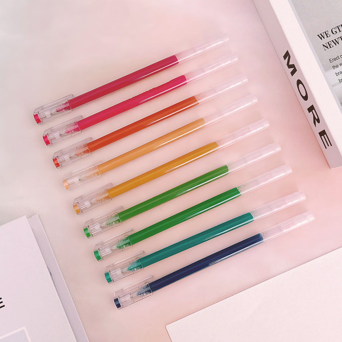Wrapables Colorful Vibrant Retractable Ballpoint Pens for Home