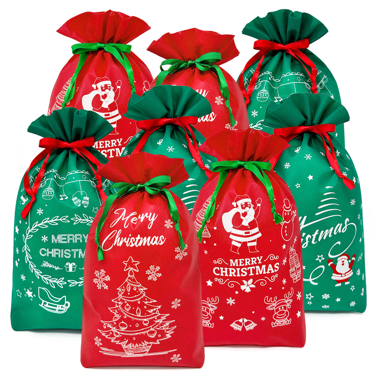 50PCS Christmas Drawstring Gift Bags for Holiday Party Favors and  Decorations, Treats, Christmas Draw String Candy Goodie Bags, 5 Colors,Beer  and Deer Design : : Health & Personal Care