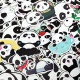 Wrapables Waterproof Vinyl Stickers for Water Bottles, Laptop, Phones, Skateboards, Decals for Teens, 100pcs, Panda