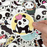 Wrapables Waterproof Vinyl Stickers for Water Bottles, Laptop, Phones, Skateboards, Decals for Teens, 100pcs, Panda