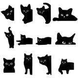 Wrapables Magnetic Black Cat Bookmarks, Page Marker, Foldable Cat Page Clips (Set of 24)