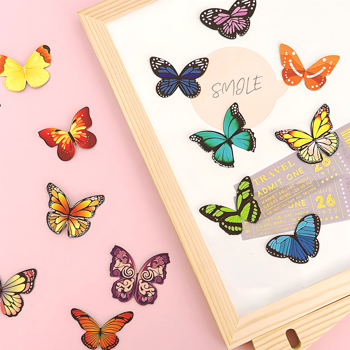 Wrapables Magnetic Butterfly Bookmarks, Page Marker, Foldable Butterfly Page Clips (Set of 30)