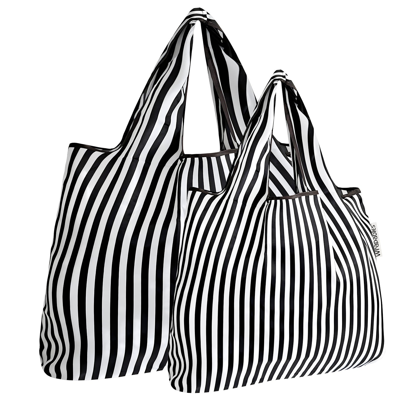 Reusable Grocery Shopping Bag Large Collapsible Utility Tote leaf stripe  Simple