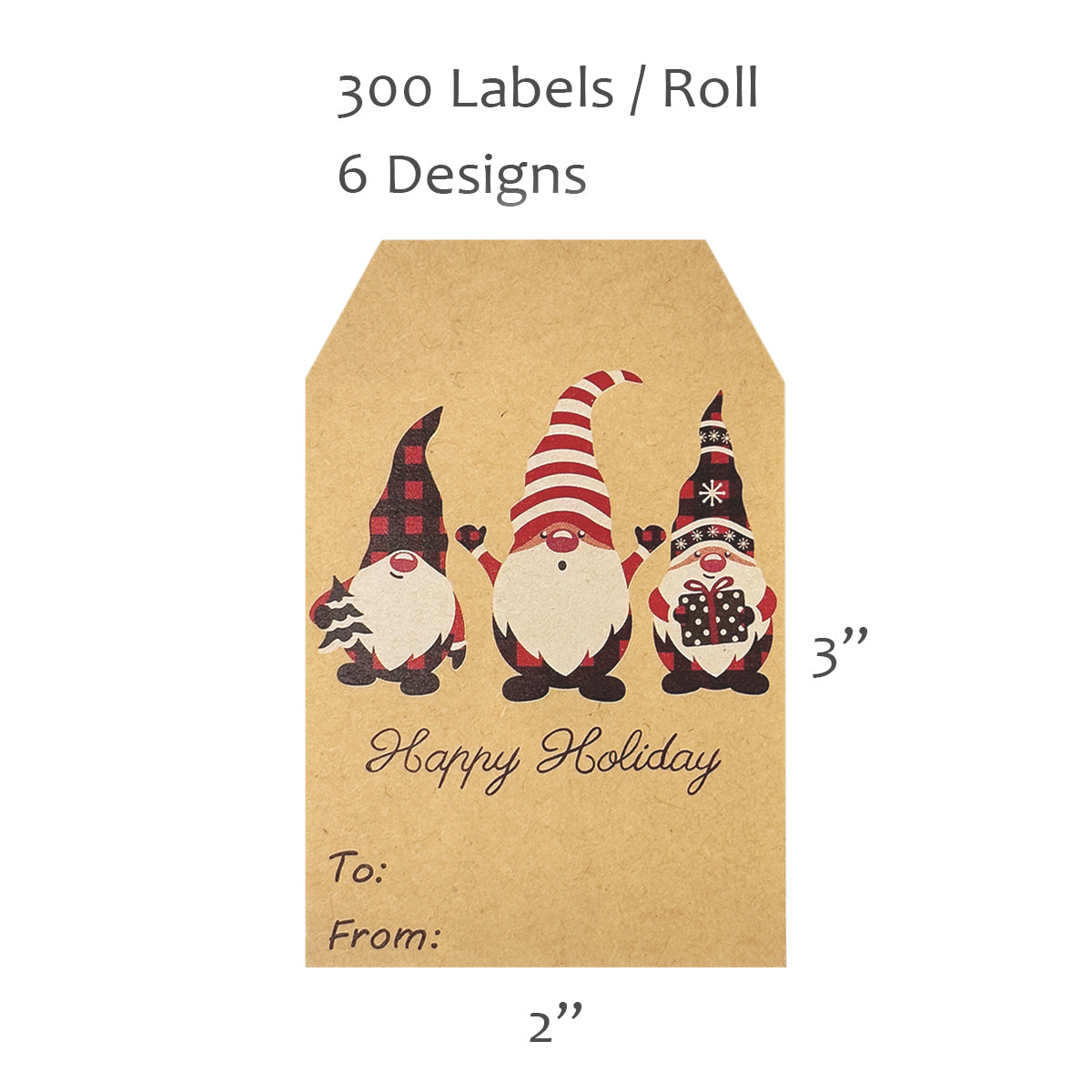 Wrapables Christmas Holiday Gift Tags/Hang Tags for Gift-Wrapping
