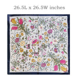 Wrapables Satin Neckerchief Square Scarf 26.5 x 26.5 Inches, Floral