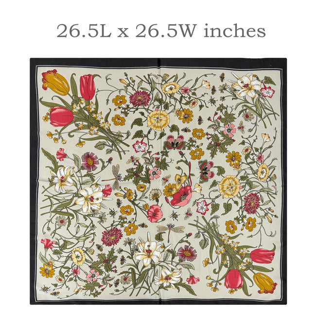 Wrapables Satin Neckerchief Square Scarf 26.5 x 26.5 Inches