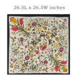 Wrapables Satin Neckerchief Square Scarf 26.5 x 26.5 Inches, Floral