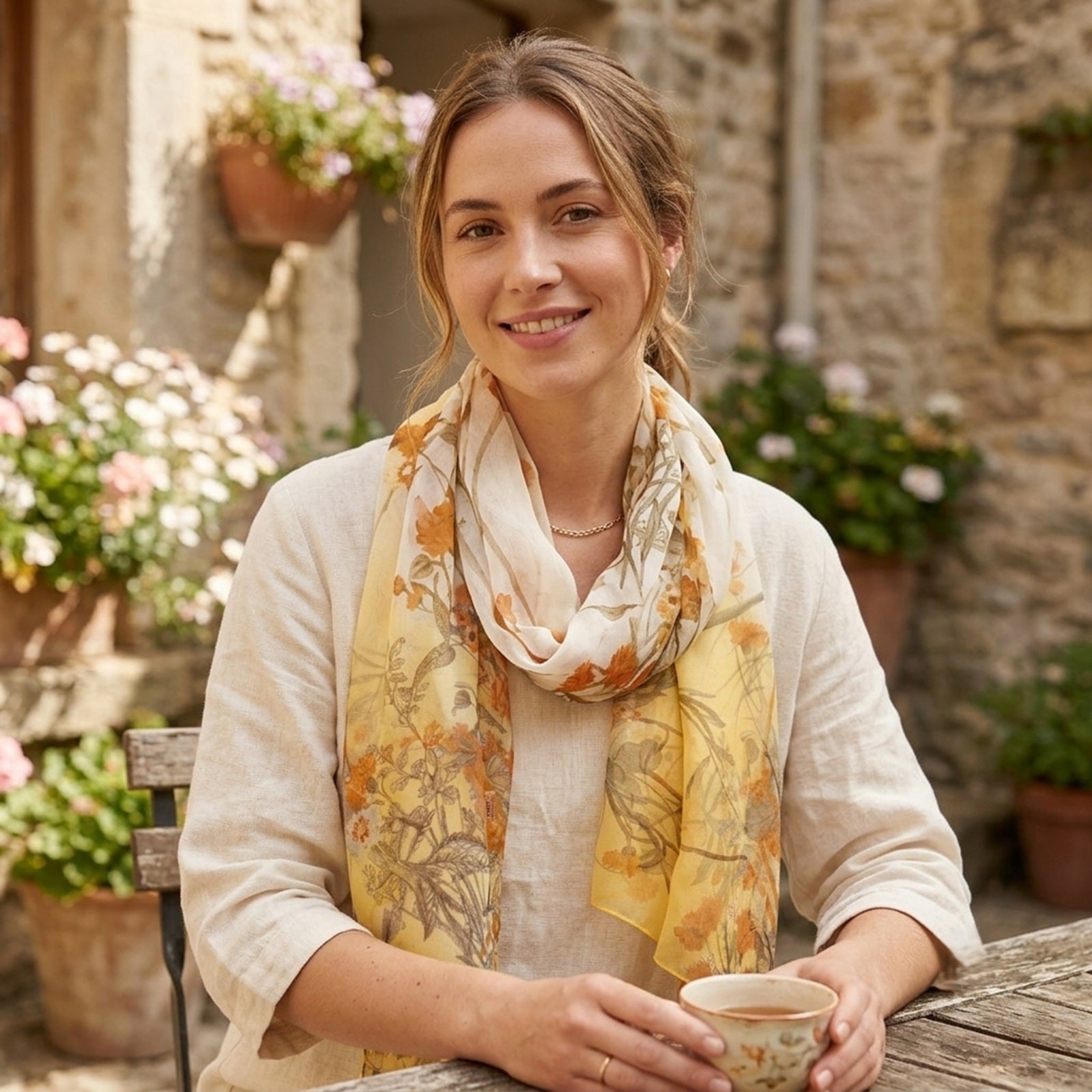 Wrapables Women's Lightweight Sheer Silky Feeling Georgette Scarf