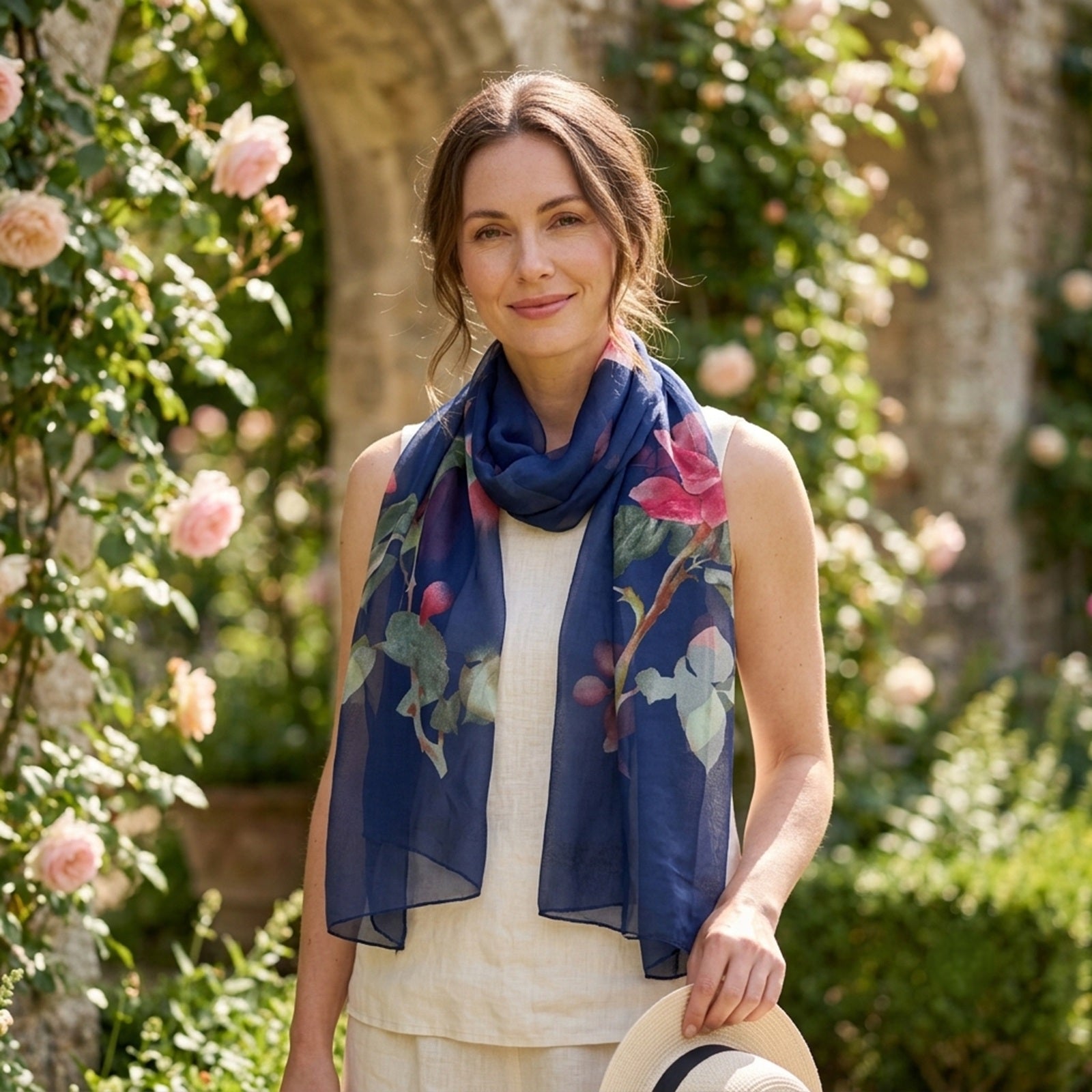 Wrapables Women's Lightweight Sheer Silky Feeling Georgette Scarf