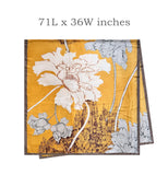 Wrapables Silk Like Satin Polyester Large Scarf Wrap, Yellow Wild Flower