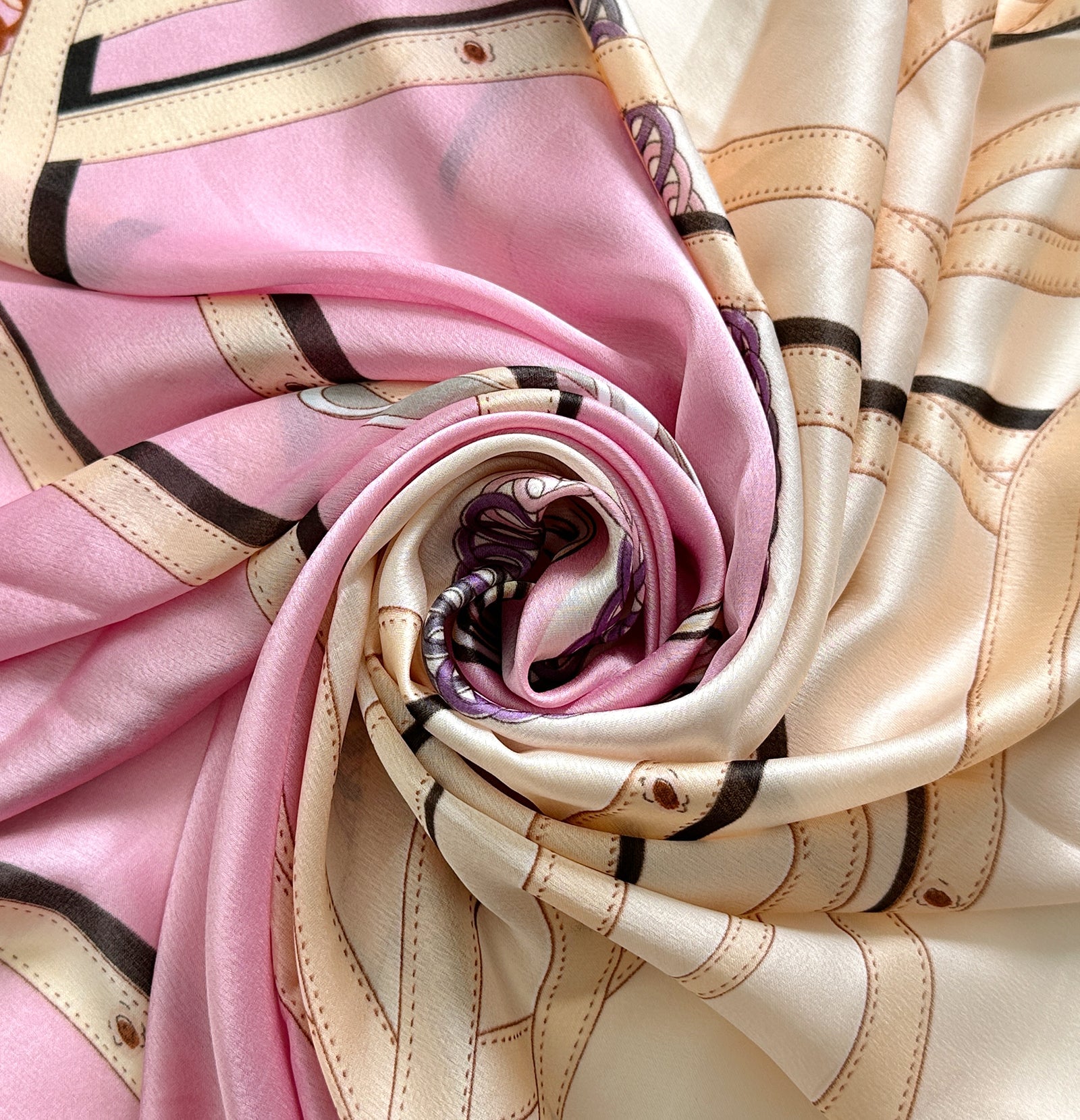 Wrapables Silk Like Satin Polyester Large Scarf Wrap, Pink Straps