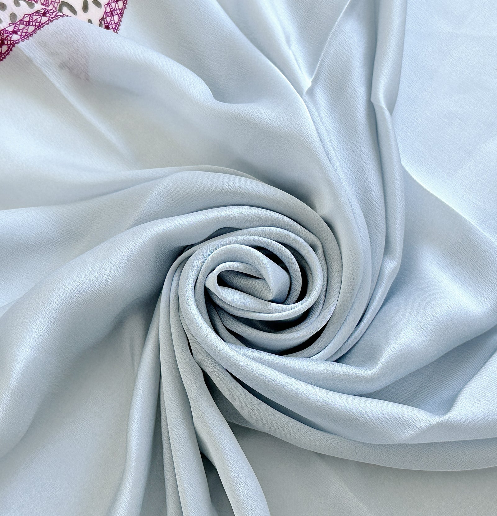 Wrapables Silk Like Satin Polyester Large Scarf Wrap, Gray & Pink