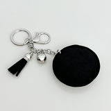 Wrapables Crystal Bling Key Chain Keyring with Tassel Car Purse Handbag Pendant, Volleyball