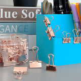 Wrapables Rose Gold Binder Clips for Office, Paper Clamps, Paper Clips, (Set of 48) Medium