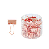 Wrapables Rose Gold Binder Clips for Office, Paper Clamps, Paper Clips