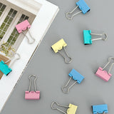 Wrapables Multicolor Binder Clips for Office, Paper Clamps, Paper Clips, (Set of 48) Medium