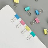 Wrapables Multicolor Binder Clips for Office, Paper Clamps, Paper Clips, (Set of 40) Small