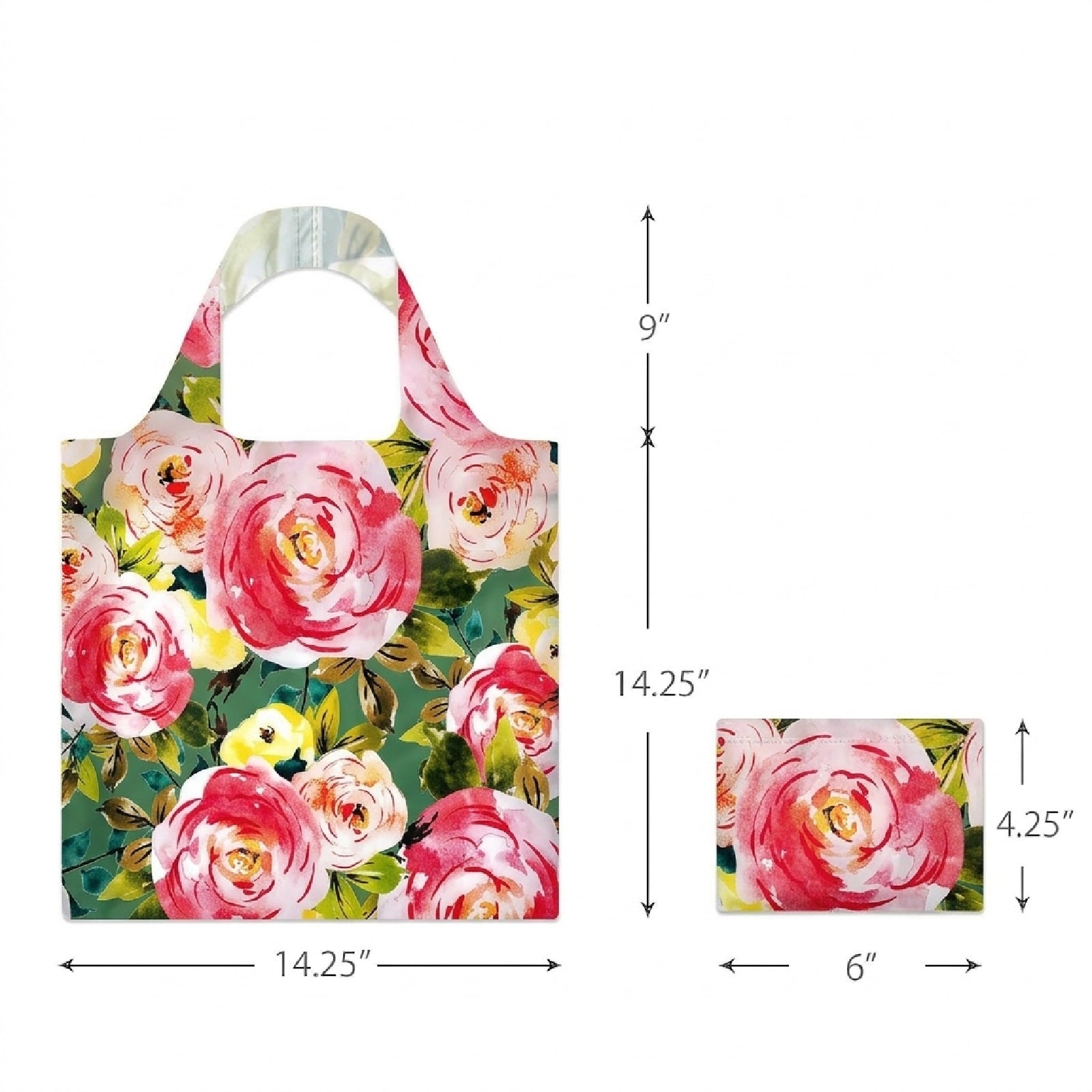 Wrapables Allybag Reusable Shopping Bag, Foldable Shopping Tote Bag, Reusable Grocery Bag, Travel Bag, Grab & Go