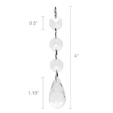 Wrapables Acrylic Hanging Crystal Bead Strands for Chandeliers, Garlands, Wedding Decorations, Christmas Tree Ornaments (20pcs), Teardrop