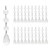 Wrapables Acrylic Hanging Crystal Bead Strands for Chandeliers, Garlands, Wedding Decorations, Christmas Tree Ornaments (20pcs), Teardrop