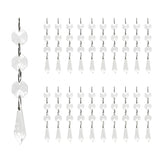 Wrapables Acrylic Hanging Crystal Bead Strands for Chandeliers, Garlands, Wedding Decorations, Christmas Tree Ornaments (20pcs), Icicle