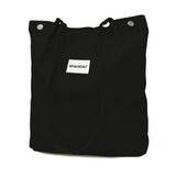 Wrapables Corduroy Tote Bag, Casual Everyday Shoulder Handbag, Black