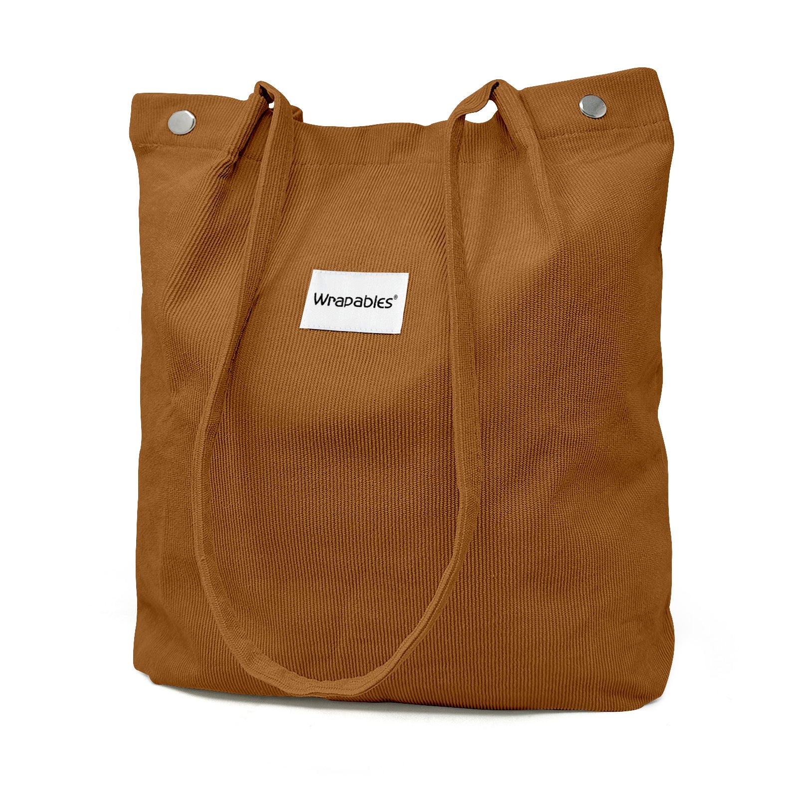 Wrapables Corduroy Tote Bag, Casual Everyday Shoulder Handbag
