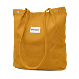 Wrapables Corduroy Tote Bag, Casual Everyday Shoulder Handbag, Marigold