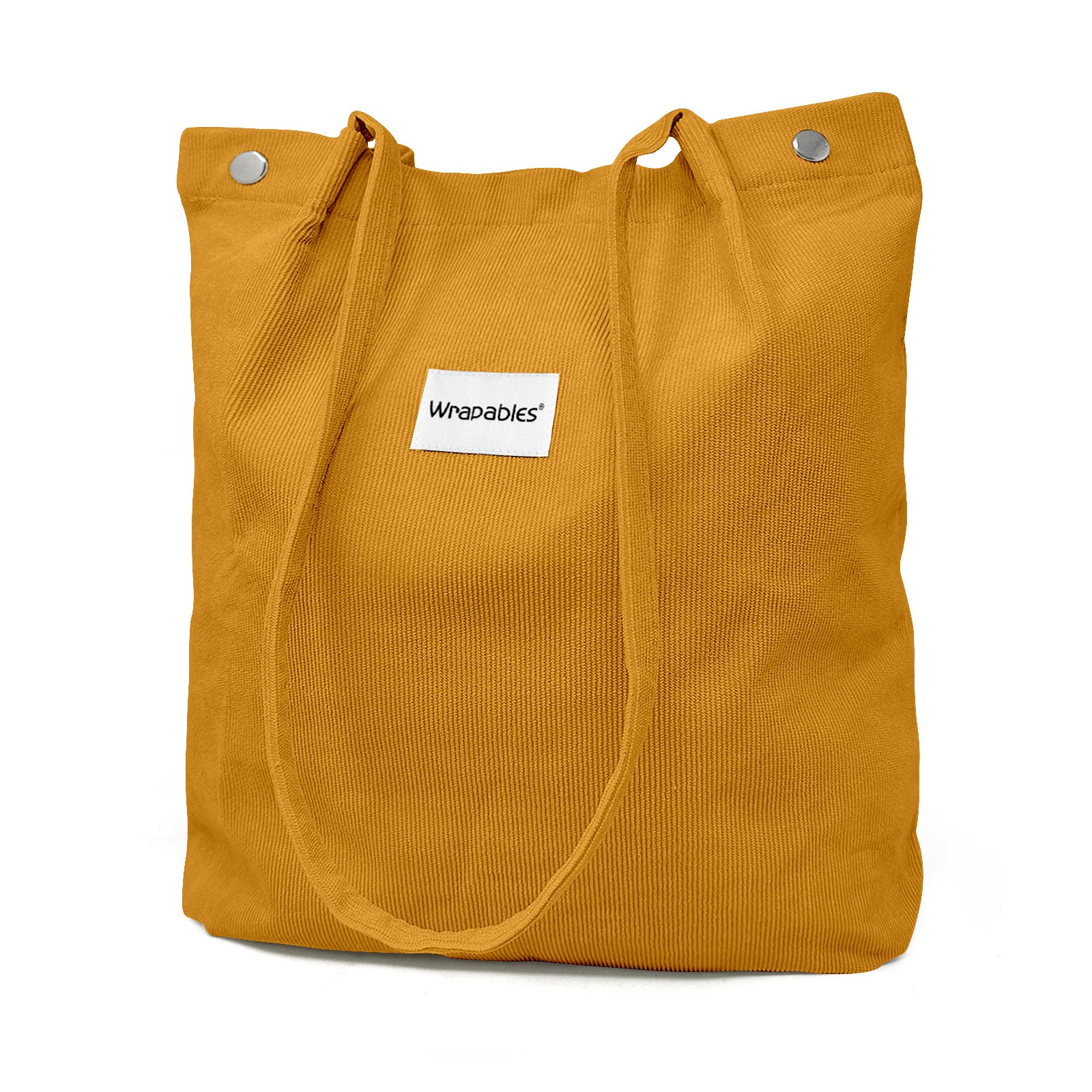 Wrapables Corduroy Tote Bag, Casual Everyday Shoulder Handbag
