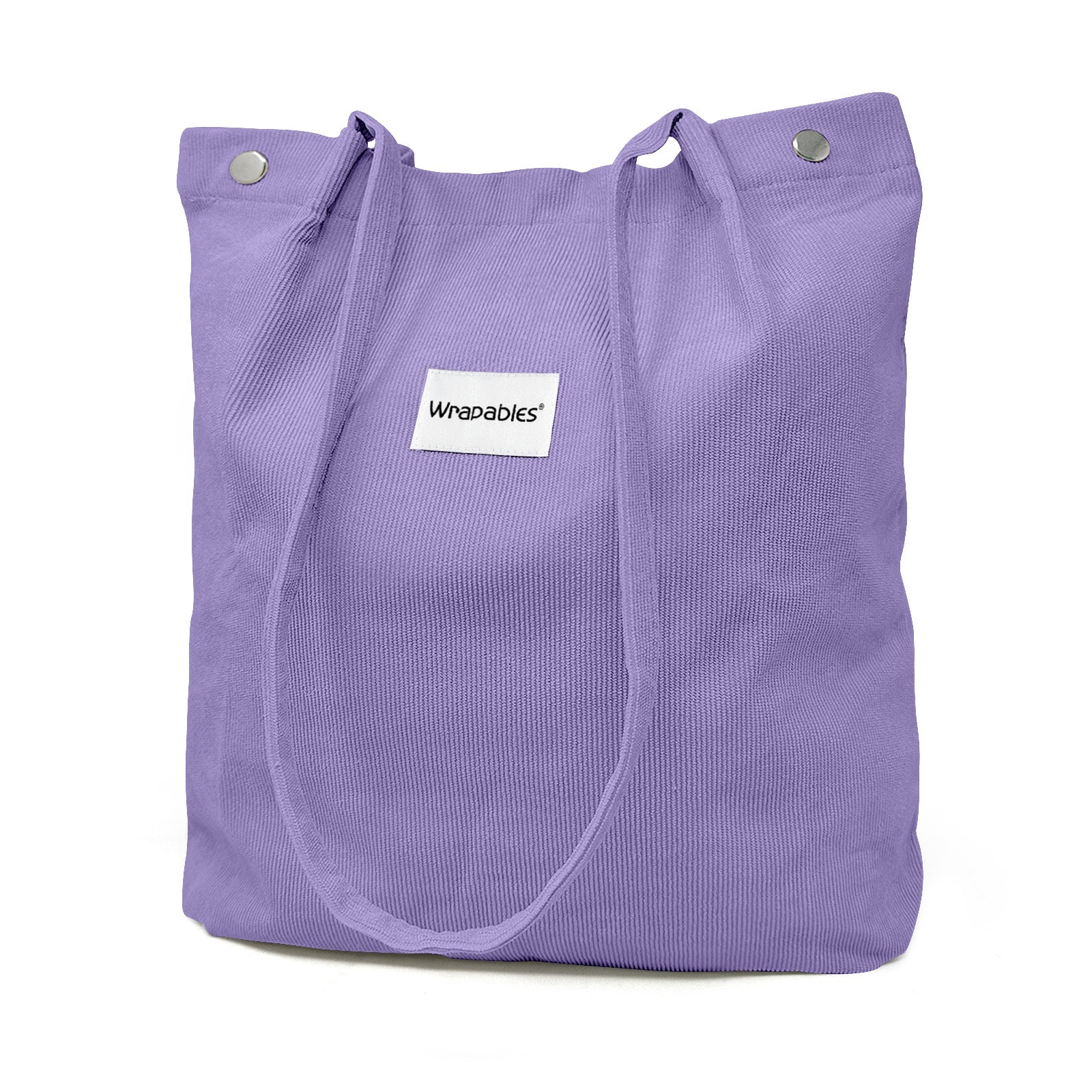 Wrapables Corduroy Tote Bag, Casual Everyday Shoulder Handbag