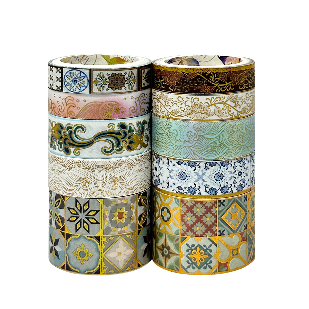 Wrapables 3 Rolls Decorative Washi Tape Stickers for Scrapbooking