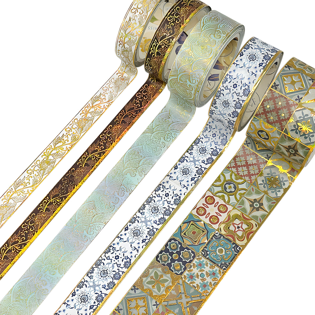Metallic Washi Tape, Foil Washi, Colors Gold, Pink, and Teal, Various  Designs, Planner Decorations, Scrapbooking, Your Choice of 1 Roll 